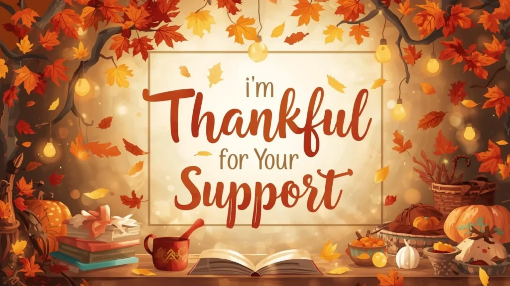 I’m Thankful for Your Support