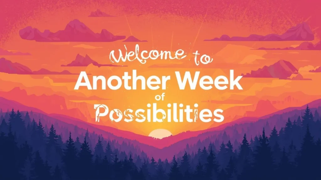 Welcome to Another Week of Possibilities