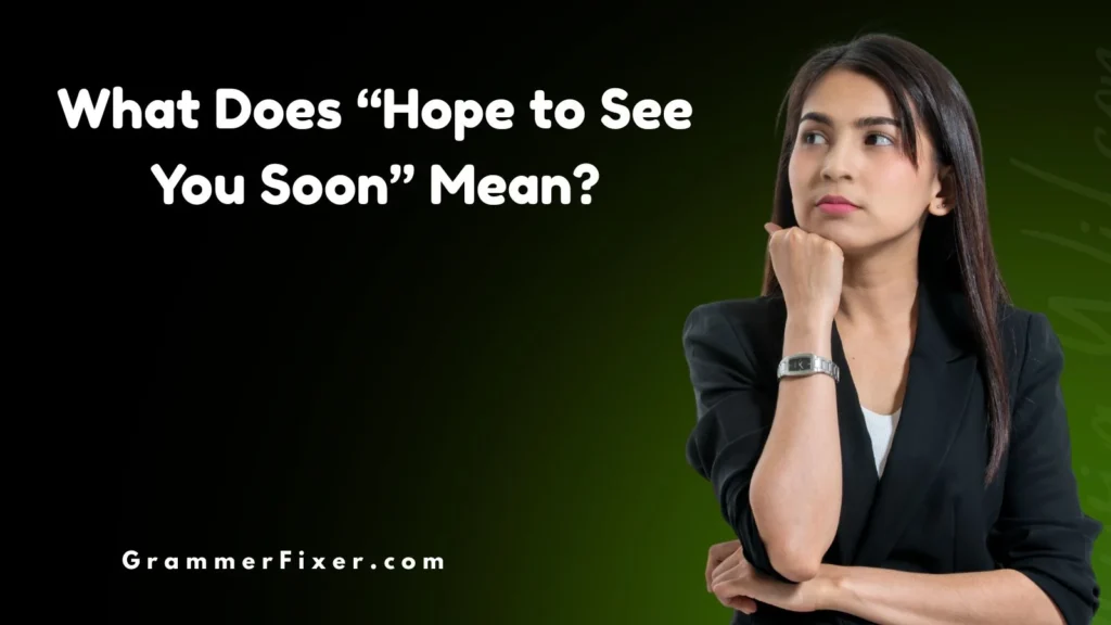 What Does “Hope to See You Soon” Mean