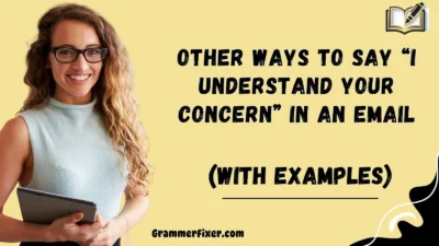 Other Ways to Say “I Understand Your Concern” in an Email