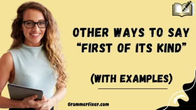 Other Ways to Say “First of Its Kind”