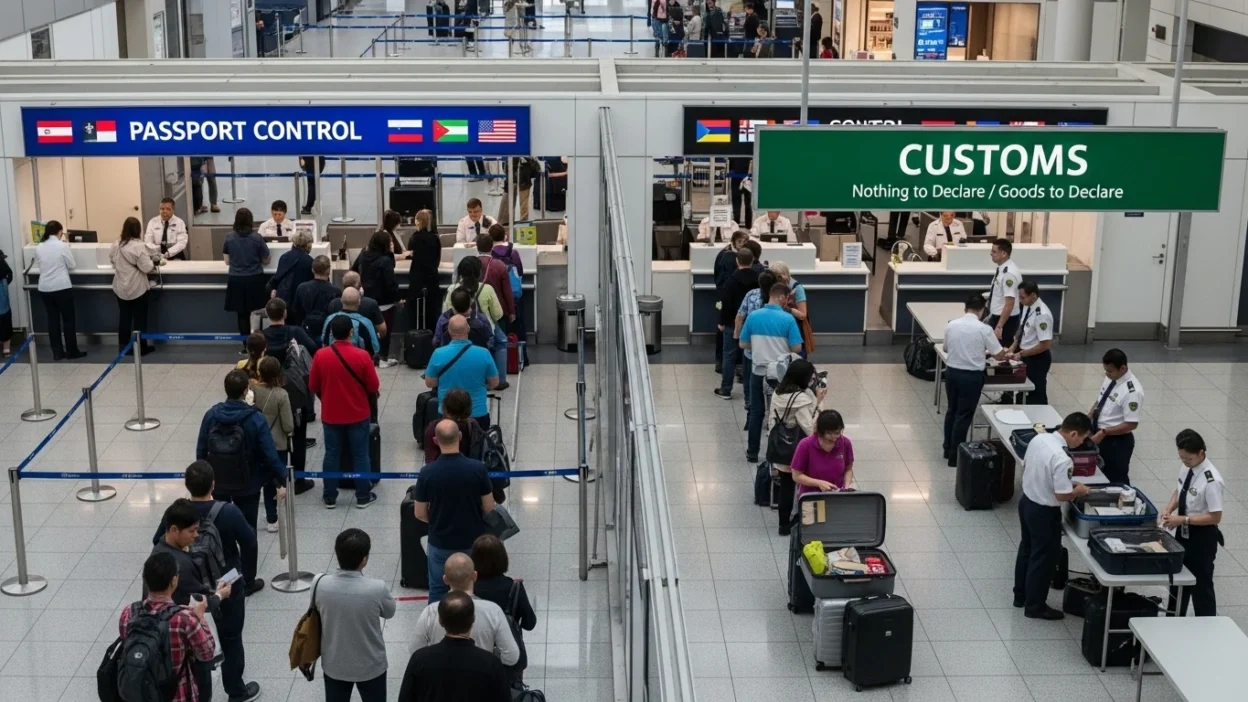 Passport Control vs Customs